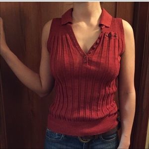 Authentic rust colored Gucci knit top